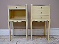 provencal style cream bedsides